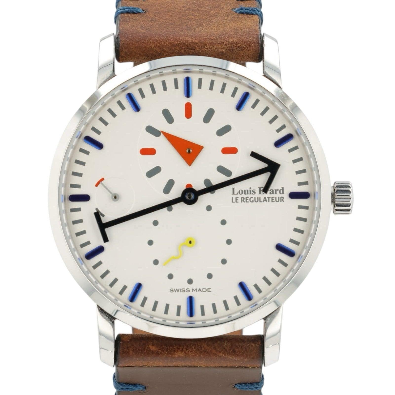 Louis Erard Le Regulateur Silver Dial Steel 40mm Manual Wind Mens Watch