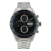Tag Heuer Carrera Calibre Stainless Steel Black Dial 43mm Automatic Mens CV2A10
