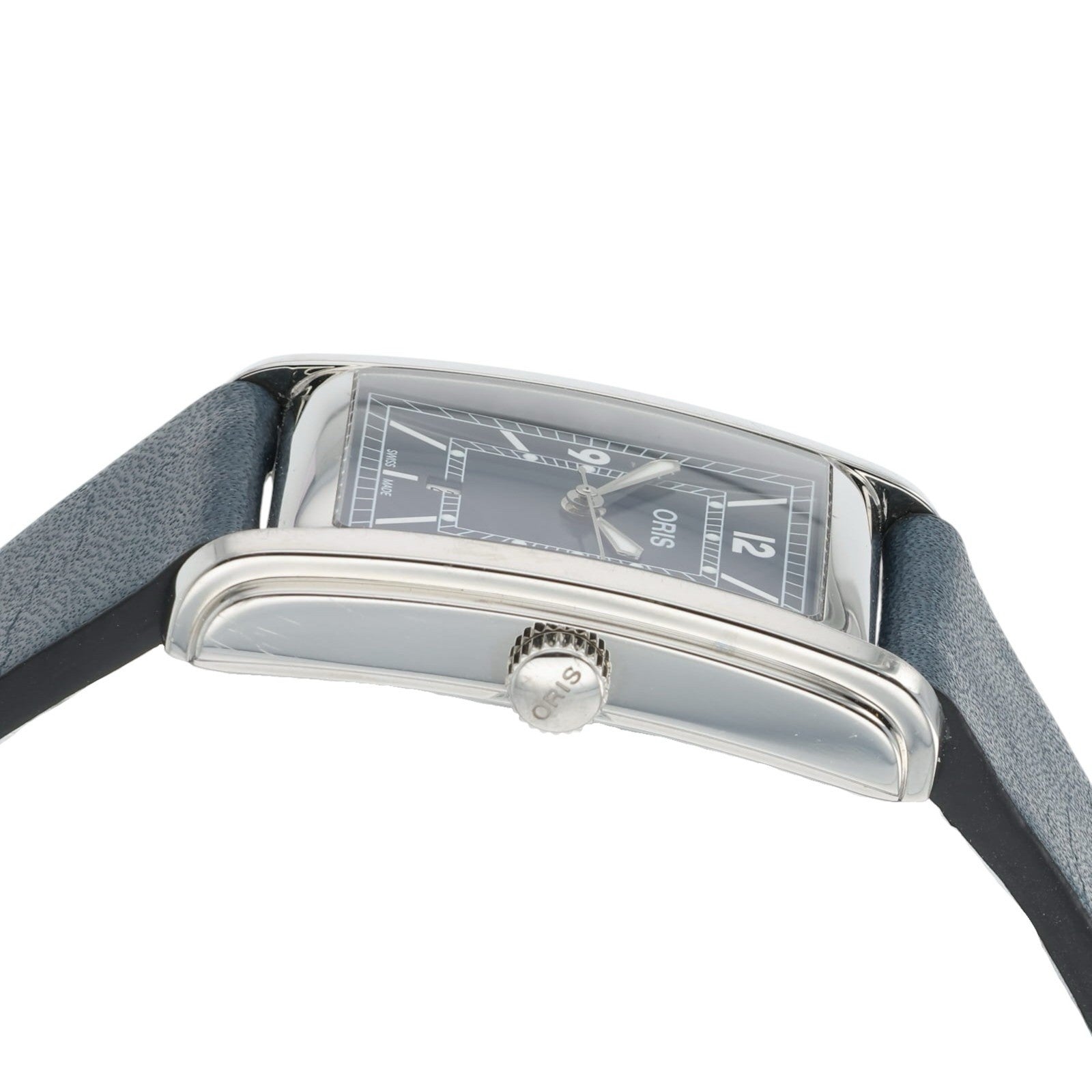 Oris Rectangular Stainless Steel Blue Dial 25x38mm Automatic Men's Watch 7783