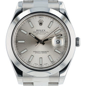 Rolex Datejust II Stainless Steel Silver Dial 41mm Automatic Mens Watch 116300