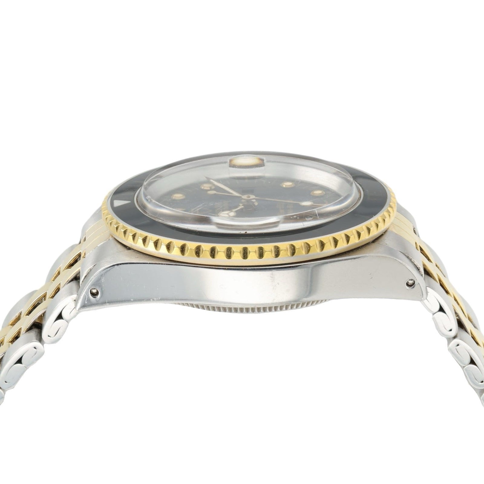 Tudor Mini Sub Black Dial Gold & Steel 33mm Automatic Unisex Watch 73091