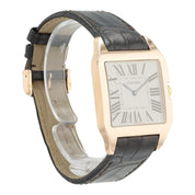 Cartier Santos Dumont Grey Dial 18k Rose Gold 35mm Manual Wind Men’s Watch 2650