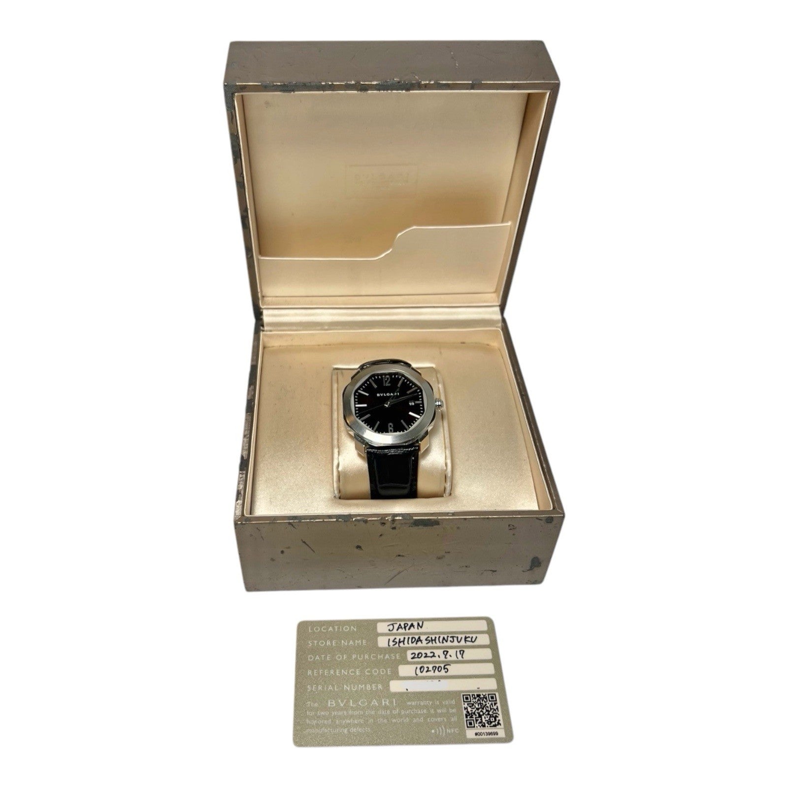 Bulgari Octo Stainless Steel Black Dial 41mm Automatic Men’s Watch OC41S