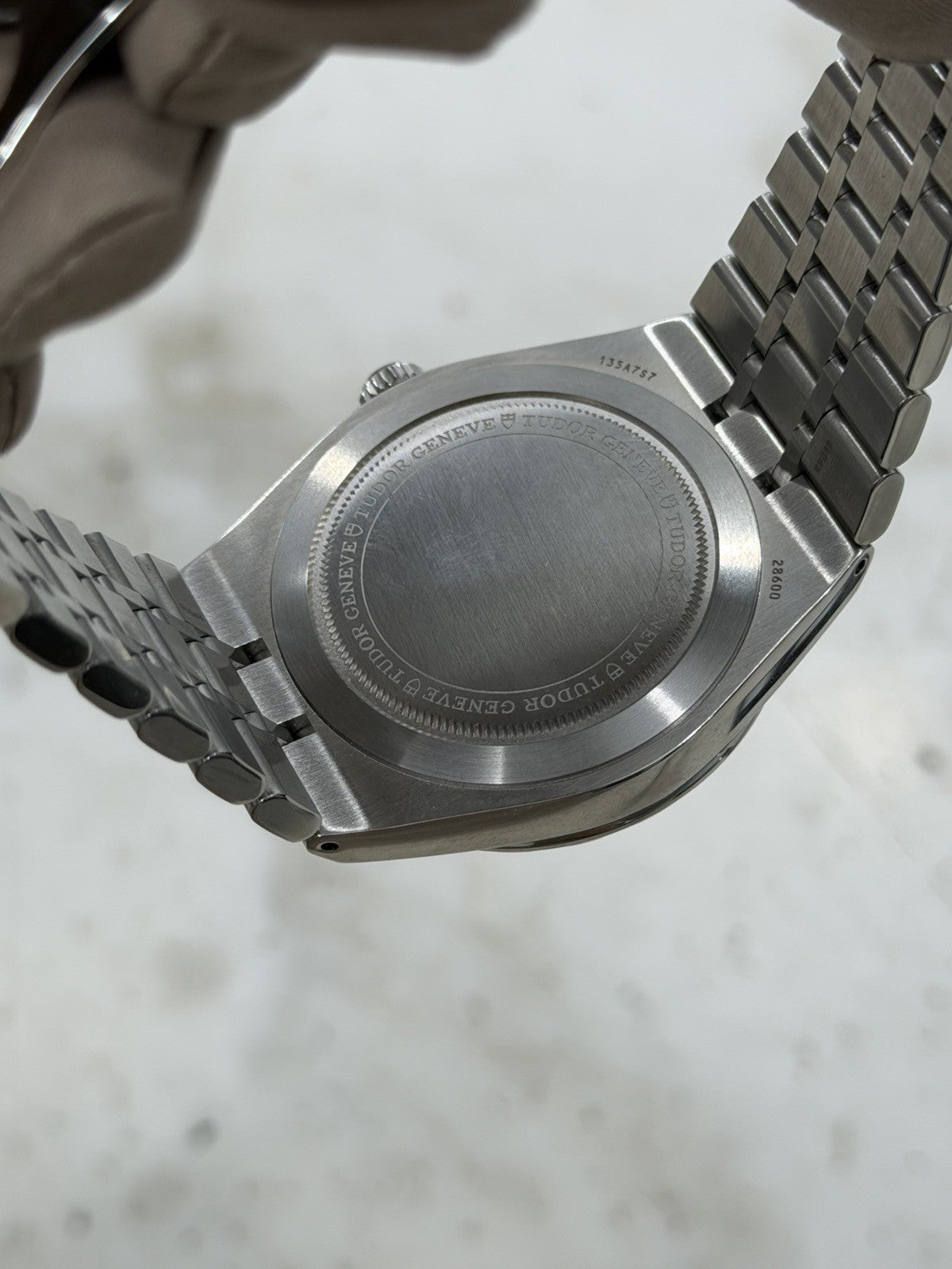 Tudor Royal Silver Roman Day Date Stainless Steel Men's Automatic Watch 28600