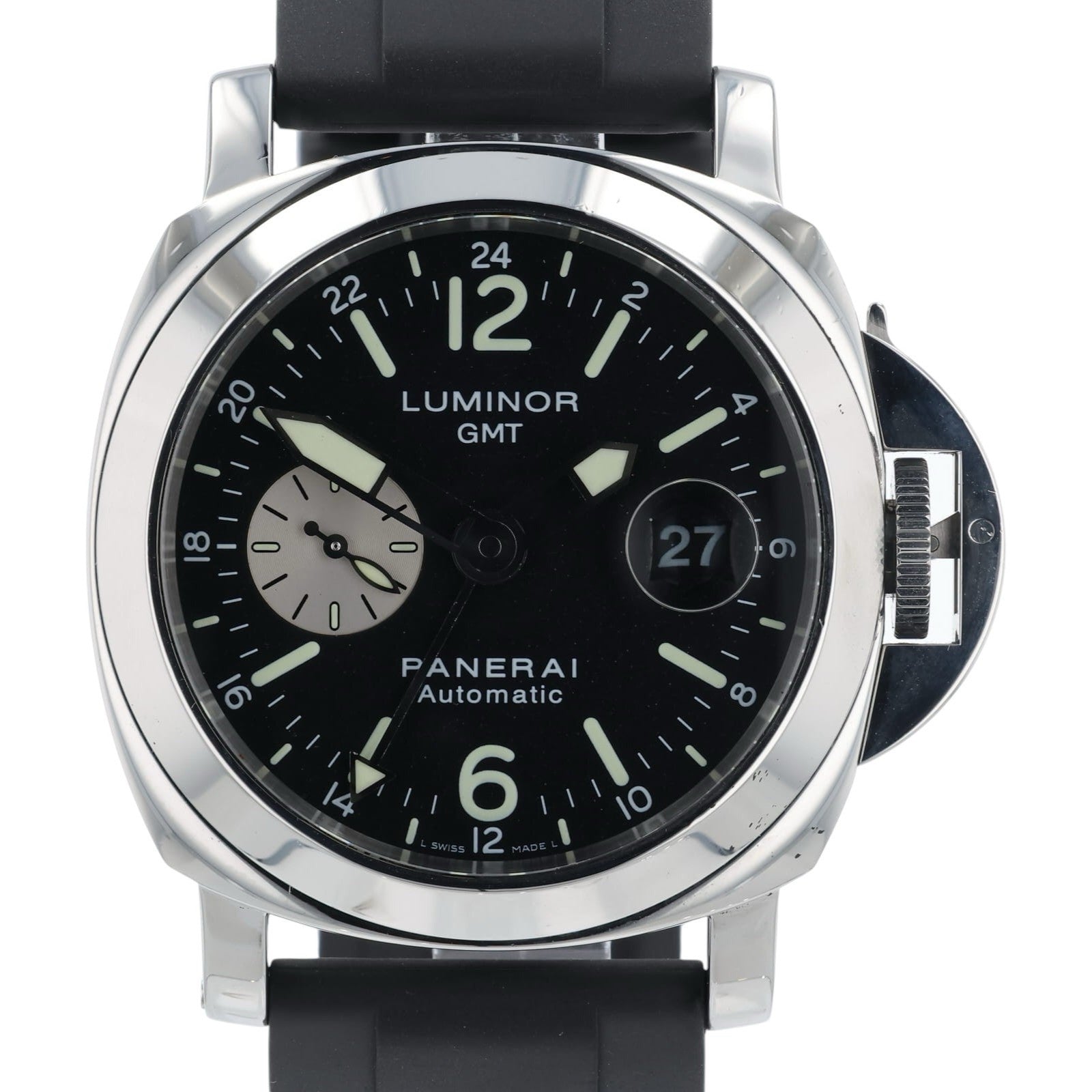 Panerai Luminor GMT Black Dial Stainless Steel 44mm Automatic Mens PAM00088
