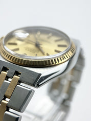 Rolex 17013 Oysterquartz Datejust 18K Yellow Gold & Stainless Steel 36mm Watch