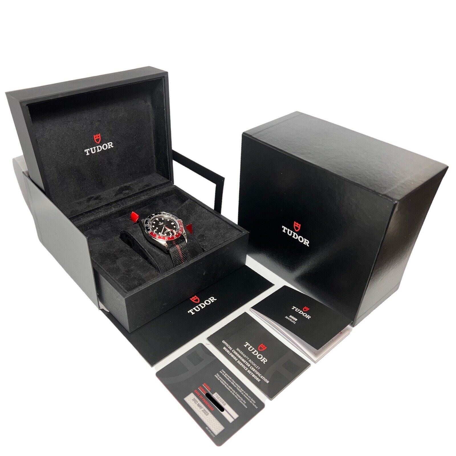 NEW 2023 Tudor Black Bay Men's Watch M79830RB-0003 GMT Pepsi Bezel Box & Papers