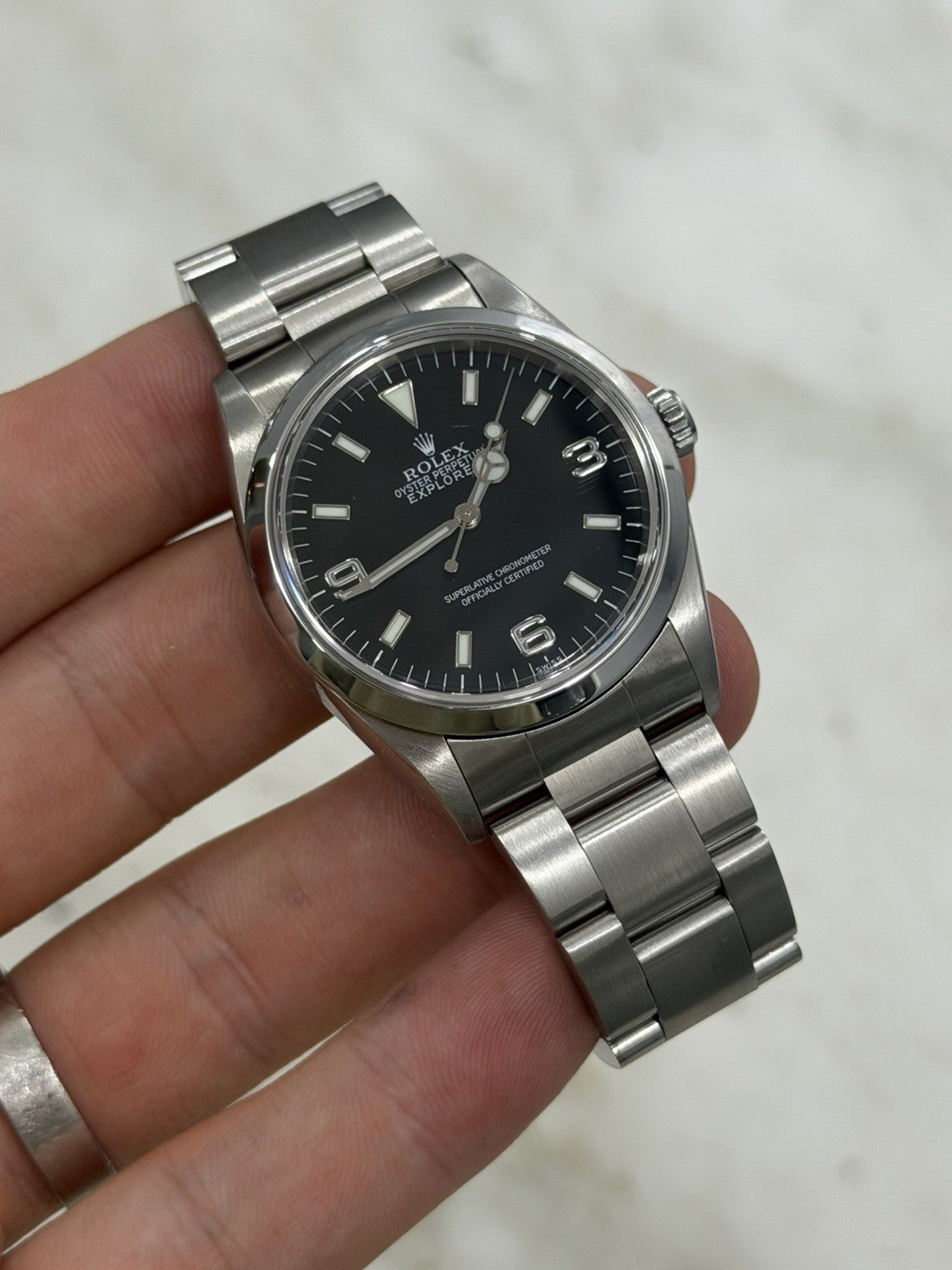 Rolex Explorer Stainless Steel Black Dial 36mm Automatic Men’s Watch 14270