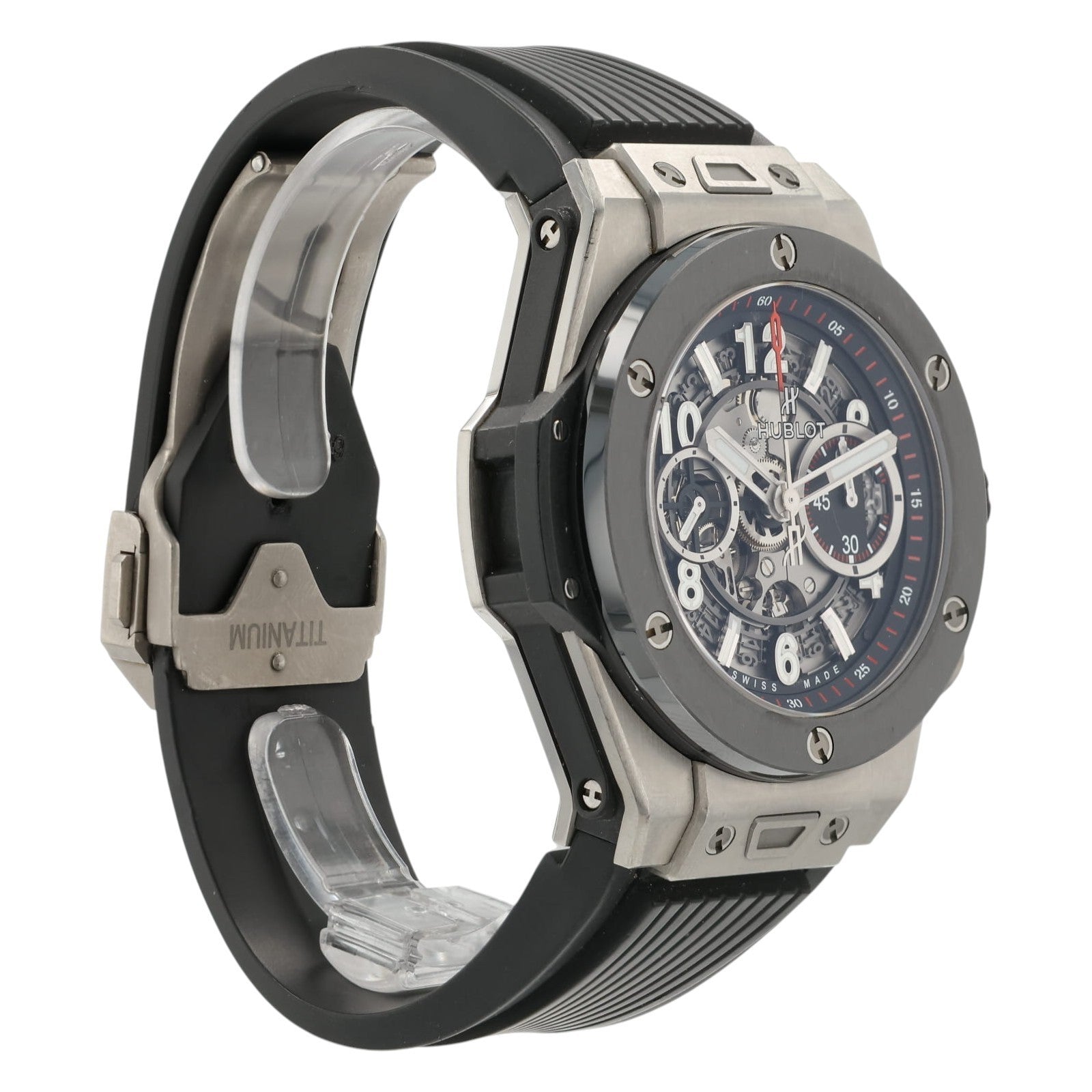 Hublot Big Bang Matte Skeleton Dial Titanium 45mm Automatic Mens 411.NM.1170.RX