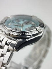 Breitling Chrono Cockpit Steel Light Blue Dial 39mm Automatic Mens Watch A13358