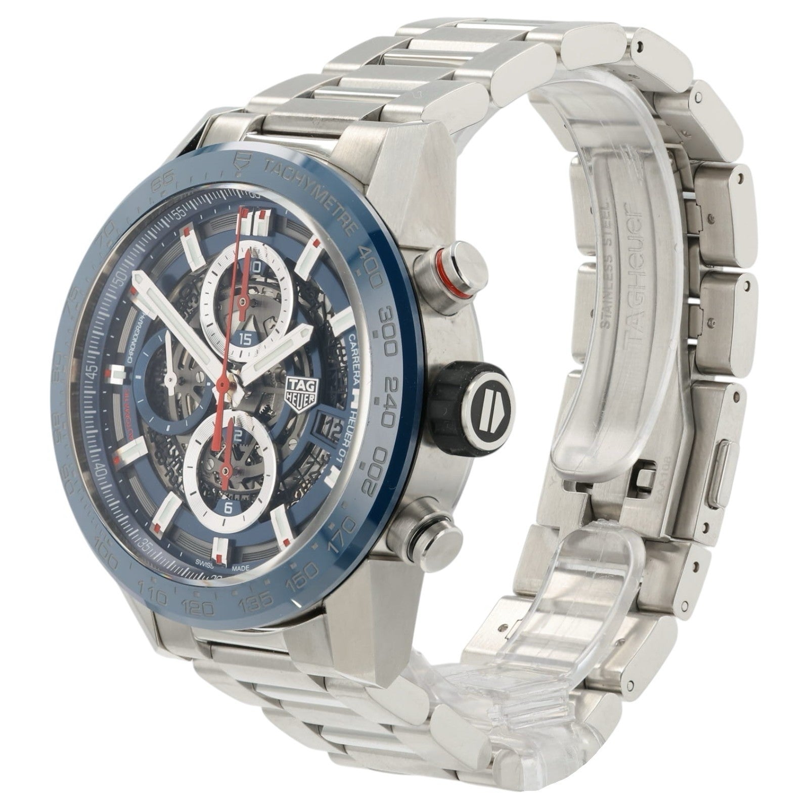 Tag Heuer Calibre Skeleton Dial Stainless Steel 43mm Automatic Men’s CAR201T-0