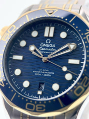 Omega Seamaster Diver Gold & Steel Blue Dial 42mm Auto Mens 210.20.42.20.03.001