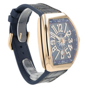 Franck Muller Yachting Blue Dial 18k Rose Gold 44mm Automatic Mens V45 SC DT