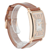Franck Muller Long Island 18k Rose Gold Salmon Dial 36x26mm Quartz Watch 952QZ