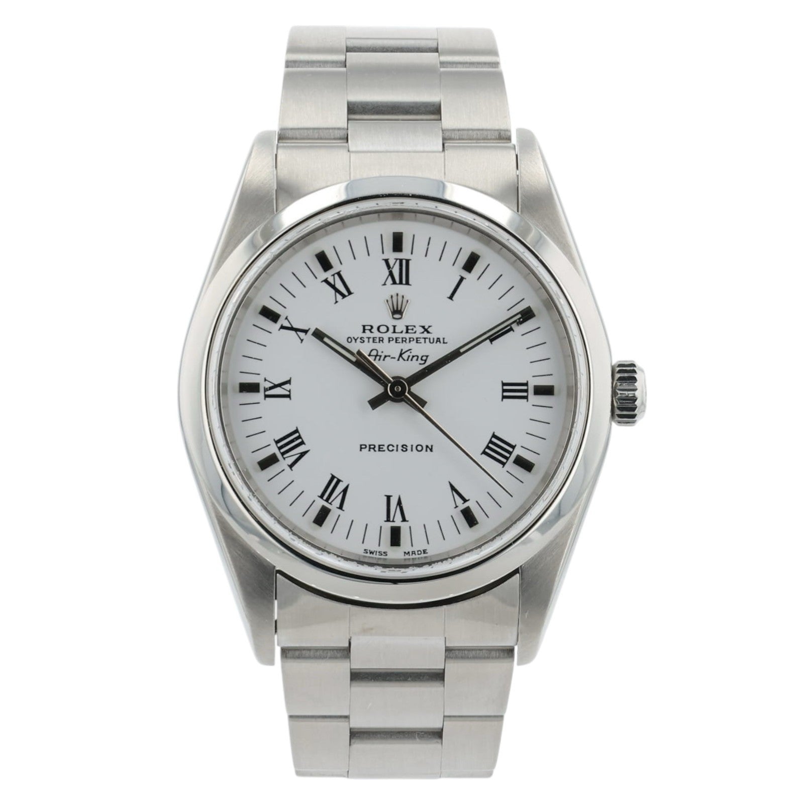 Rolex Air King White Dial Stainless Steel 34mm Automatic Men’s Watch 14000