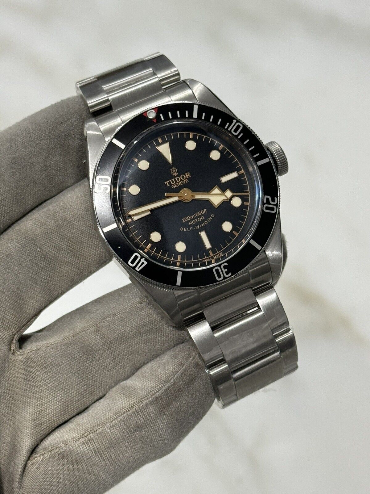 TUDOR Black Bay 79220N Stainless Steel Smiley Dial Automatic Watch
