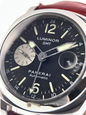 Panerai Luminor GMT Stainless Steel Black Dial 44mm Automatic Mens PAM00088