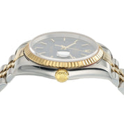 Rolex Datejust Blue Dial Gold & Steel 36mm Automatic Movement Mens Watch 16233