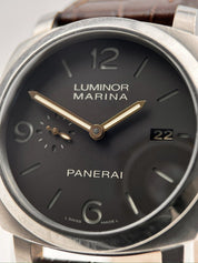 Panerai Luminor 1950 3 Days 44mm Auto Titanium Brown Dial PAM00351  - Watch only