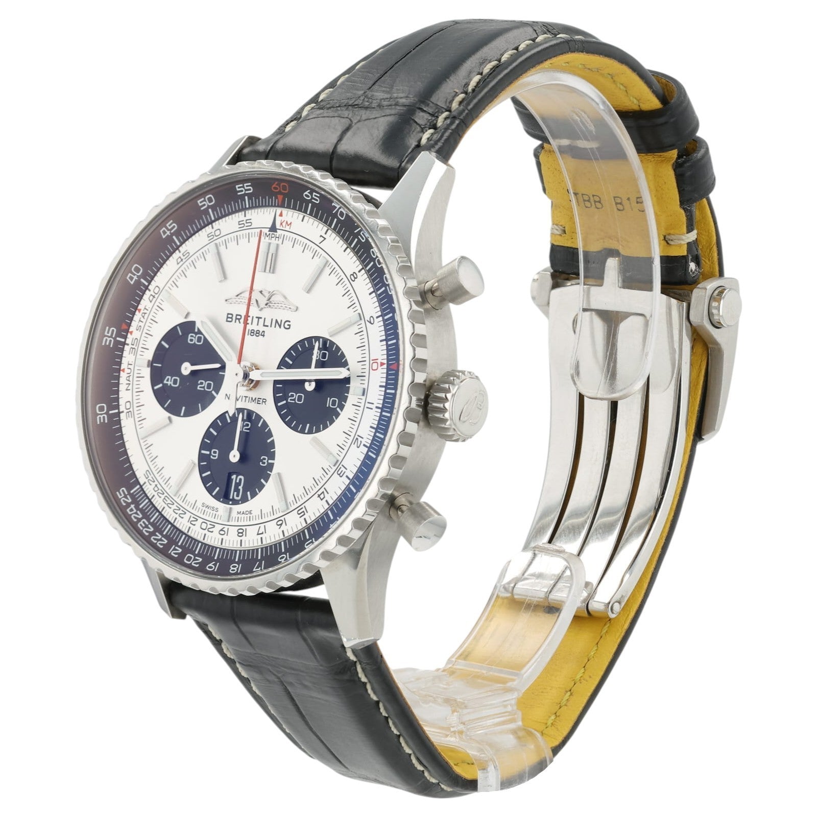Breitling Navitimer Silver Dial Stainless Steel 43mm Automatic Mens Watch AB0138