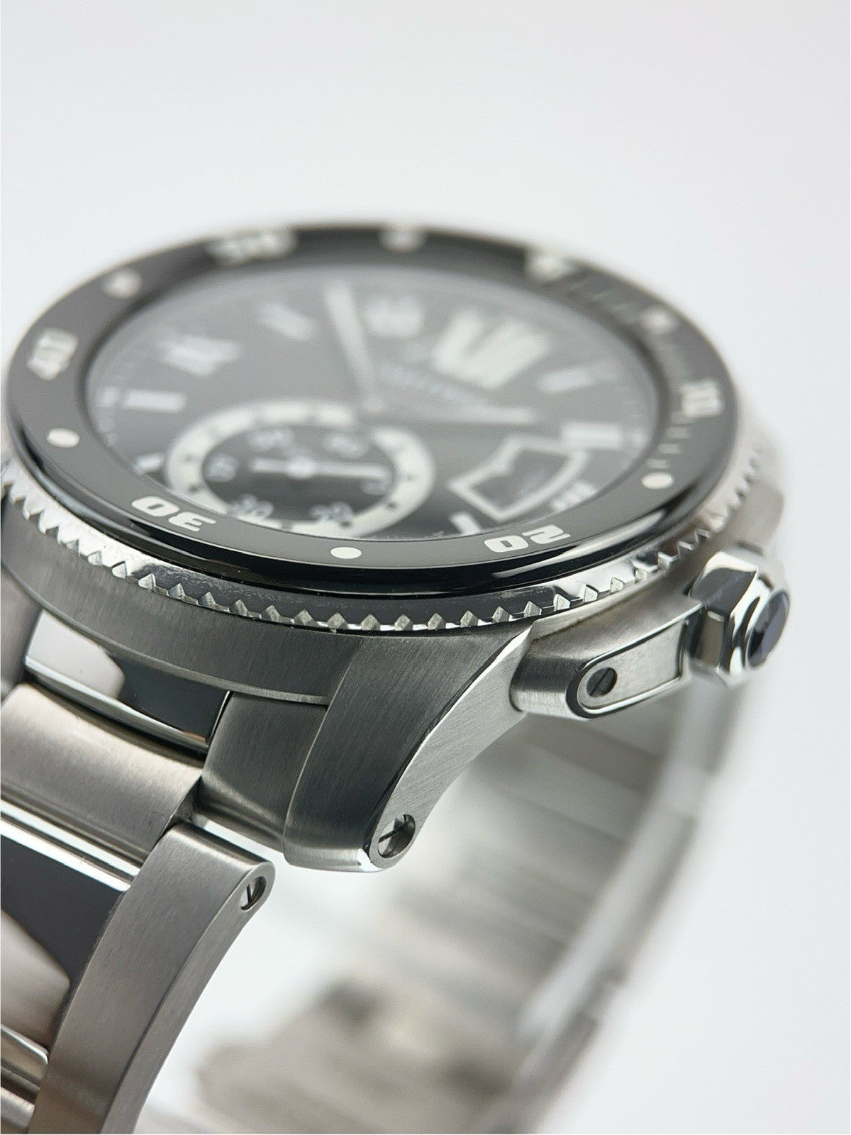Cartier Calibre de Cartier Steel Black Dial 42mm Automatic Men's Watch W7100057