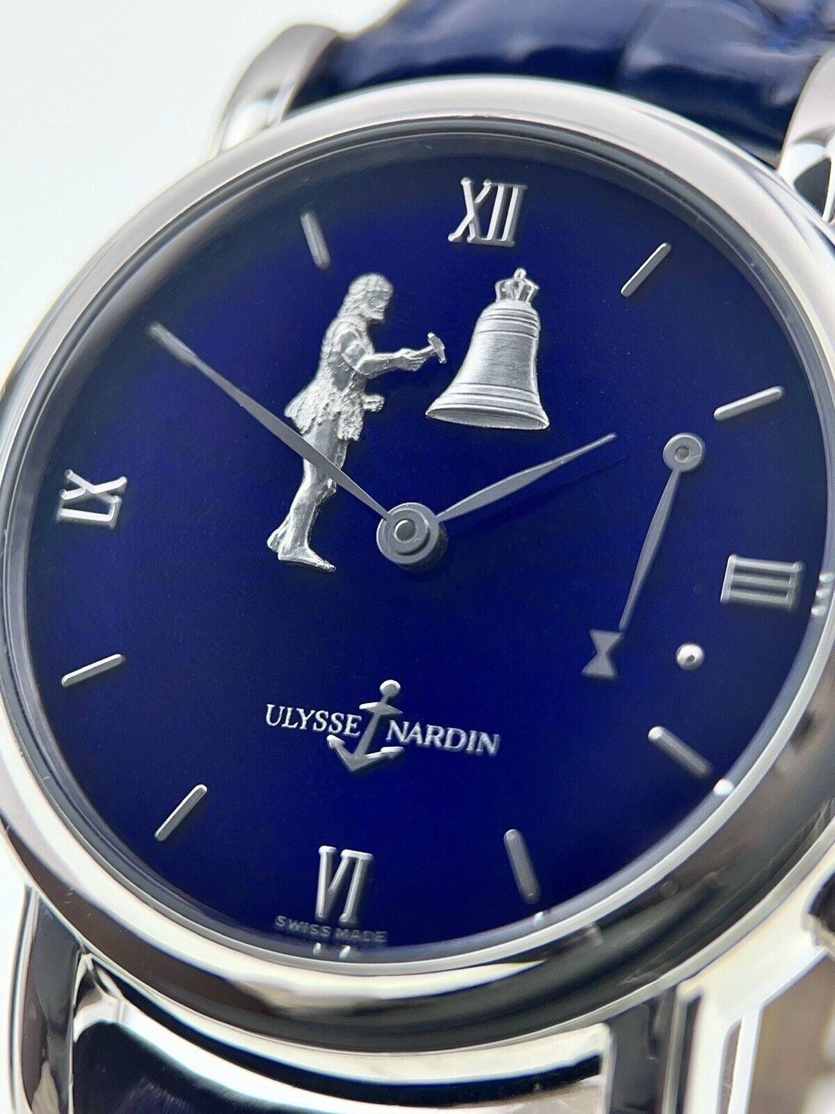 Ulysse Nardin San Marco Hour Striker Platinum 40mm Blue Lapis Dial Men’s Watch