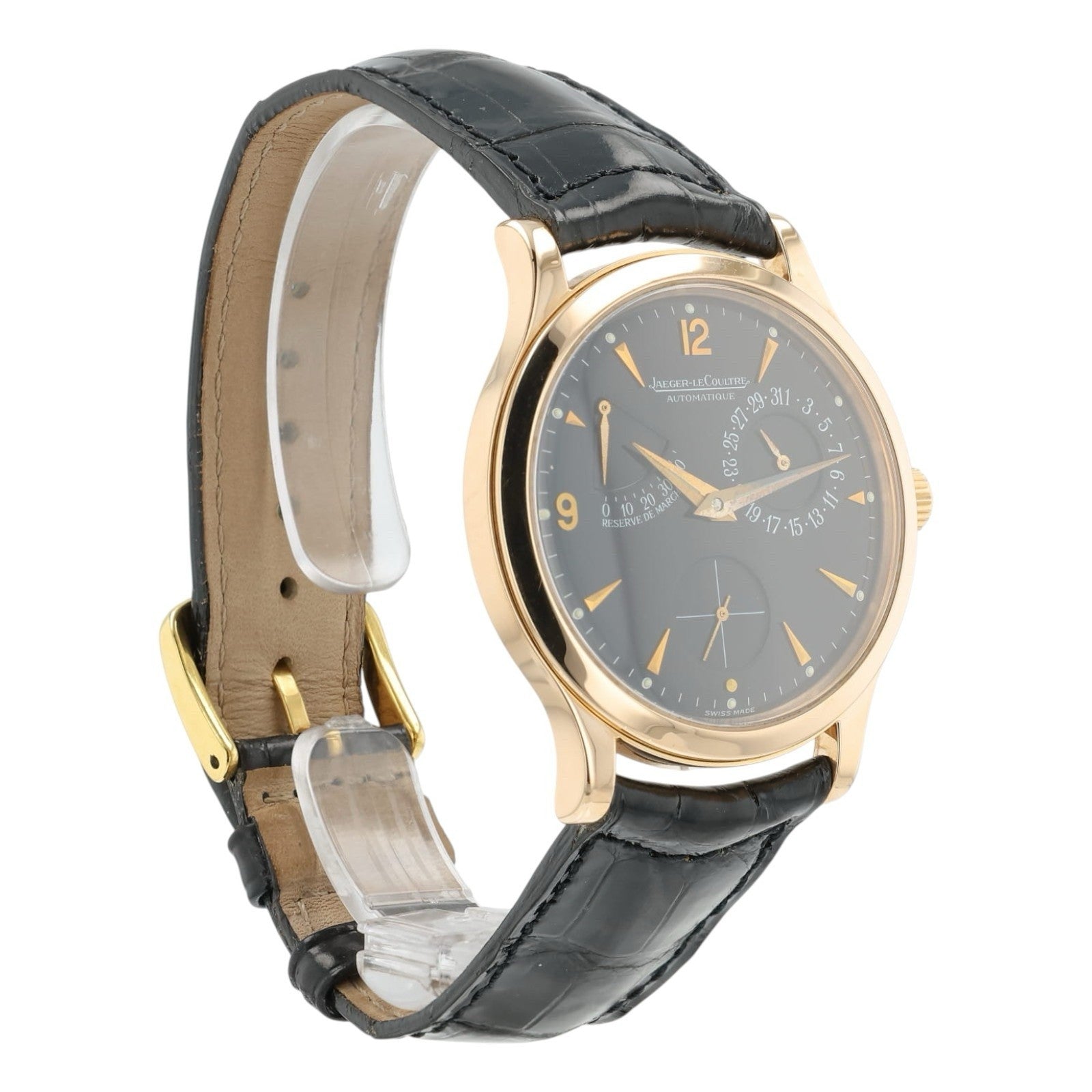 Jaeger-LeCoultre Master Control Black Dial 18k Rose Gold 37mm Mens 140.2.93.S