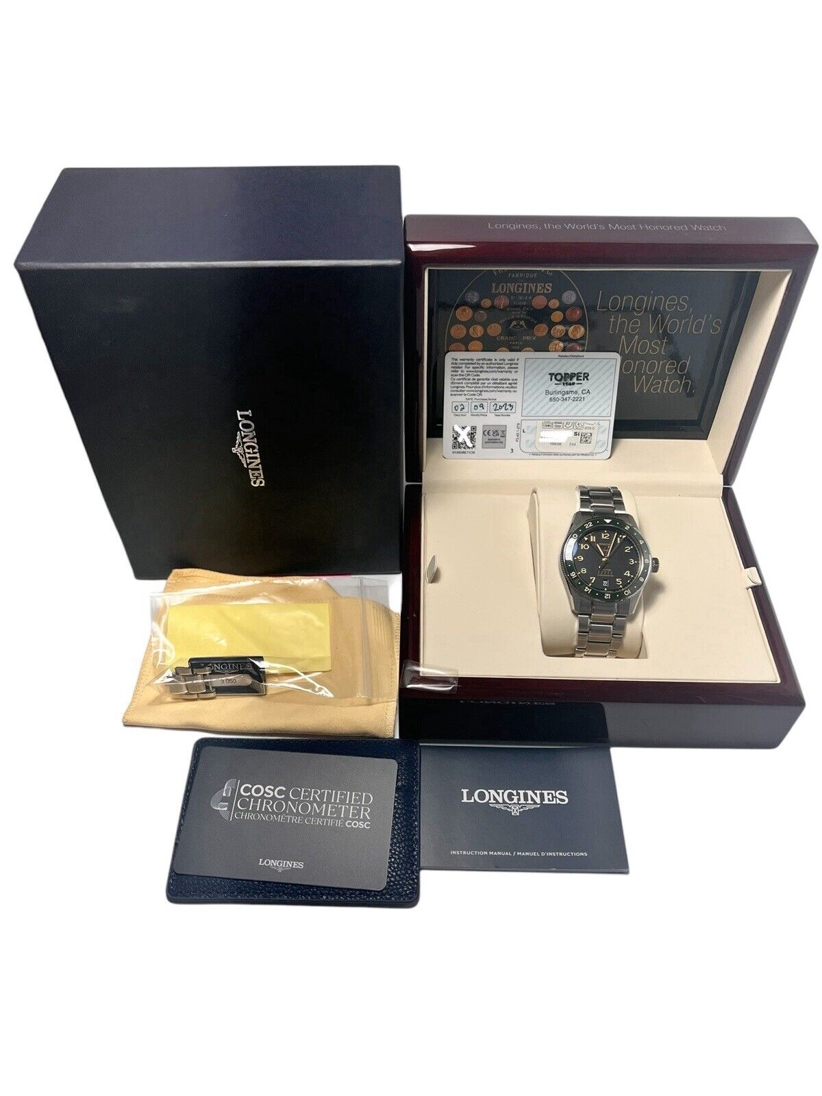 Longines Spirit Zulu Steel 39mm Automatic Men’s Watch L3.802.4 - Box/Papers