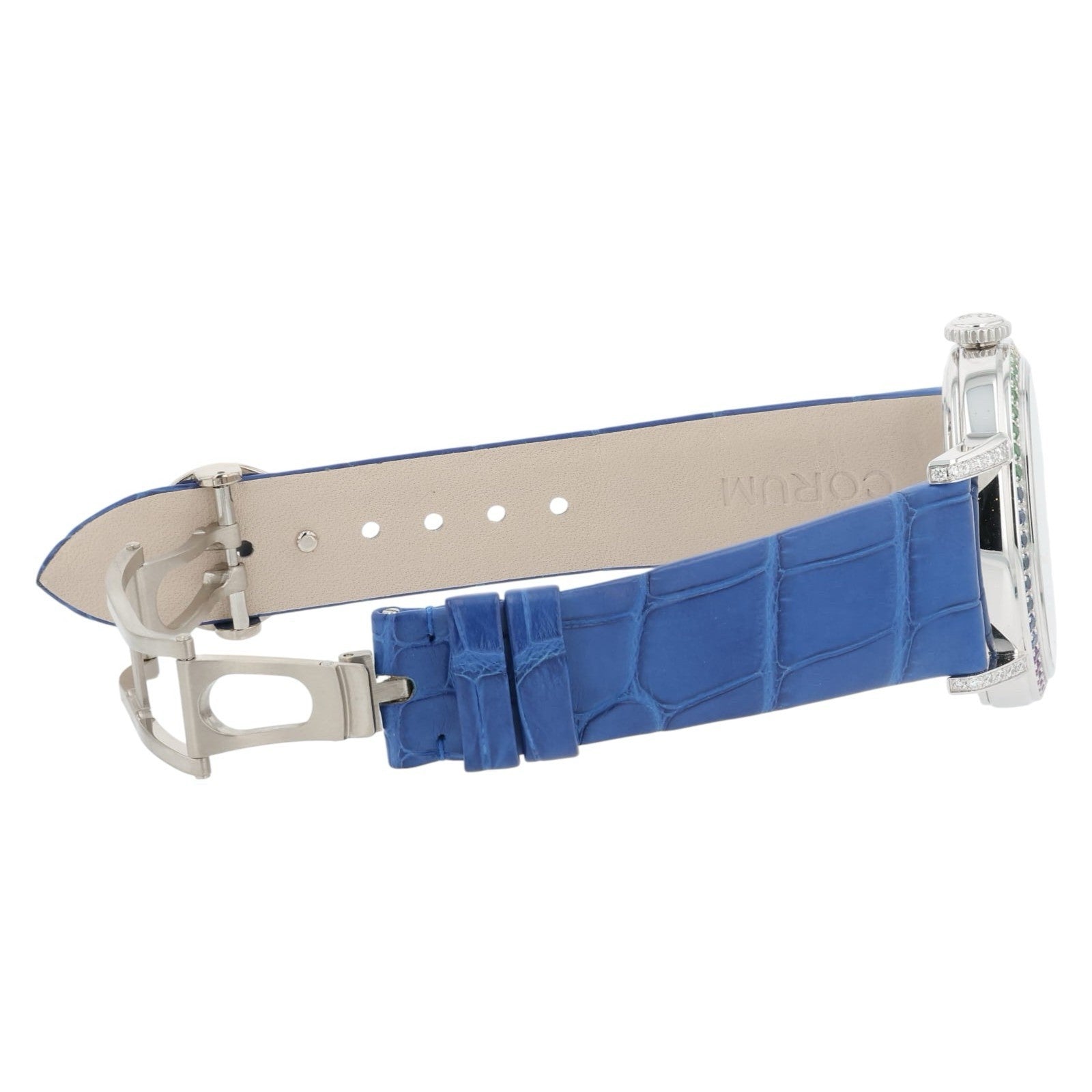 Corum Golden Bridge 18k White Gold Blue Dial 39mm Manual Wind Unisex B113/03852