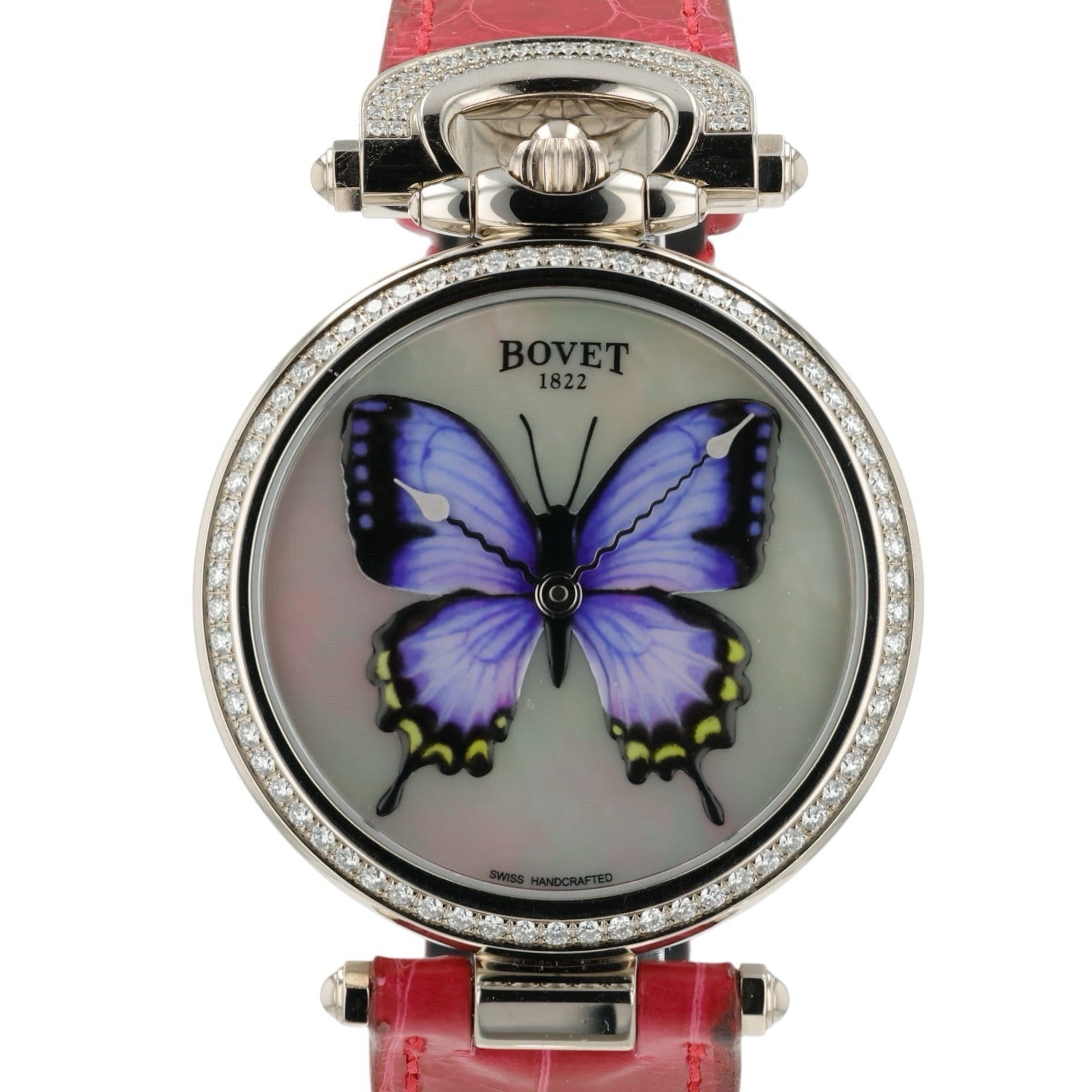 Bovet SD12 MOP with butterfly Motif Dial 18k White Gold 40mm Watch HMS5064-SD12