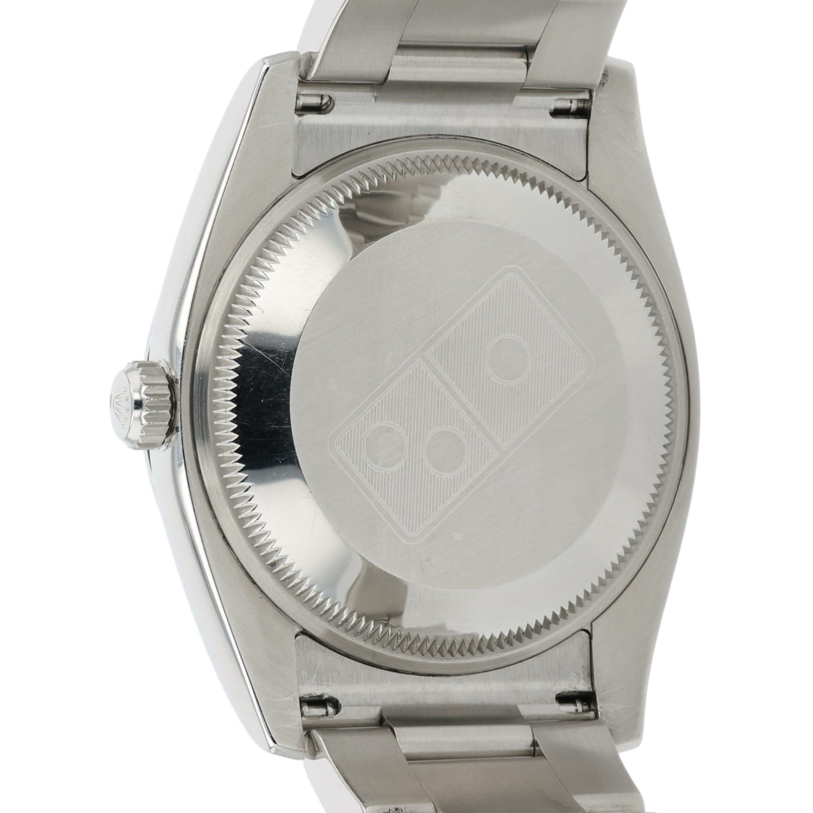 Rolex Air King Dominos Silver Dial Steel 34mm Automatic Unisex Watch 114200