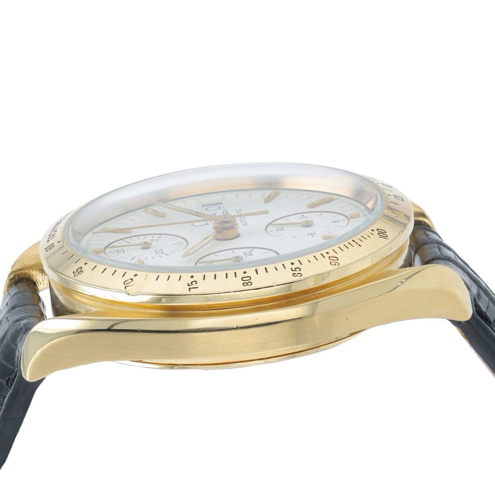 Omega Speedmaster 18k Yellow Gold White Dial 39mm Automatic Mens Watch 3611.20