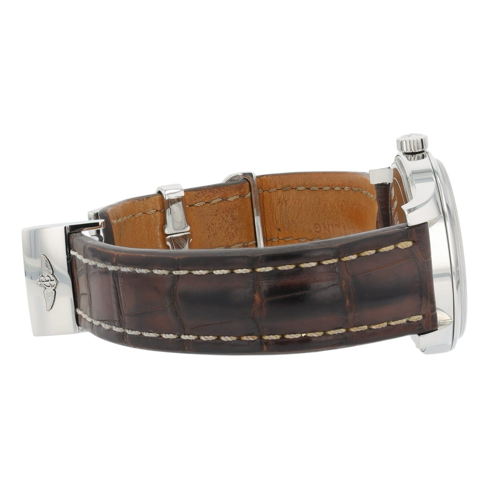 Breitling Transocean Stainless Steel Silver Dial 43mm Automatic Mens A10360