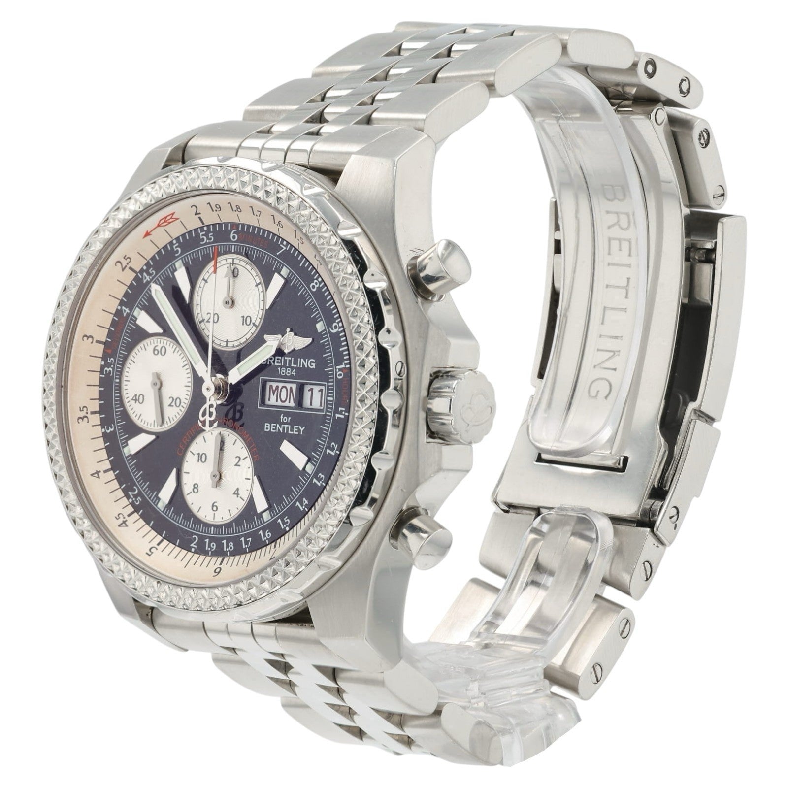 Breitling Bentley Black Dial Stainless Steel 43mm Automatic Men’s Watch A13363