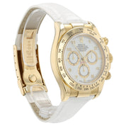 Rolex Daytona White Dial 18k Yellow Gold 40mm Automatic Mens Watch 116518