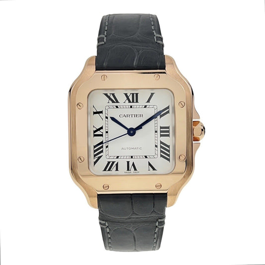 NEW 2024 Cartier Santos 18k Rose Gold 35mm Automatic Men’s Watch WGSA0028