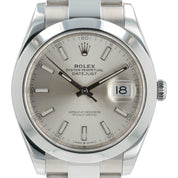 Rolex Datejust Stainless Steel Silver Dial 41mm Automatic Mens Watch 126300