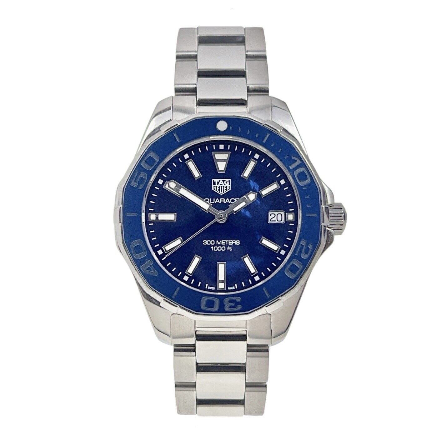 Tag Heuer Aquaracer Lady Steel Blue 35mm Quartz Movment Women’s Watch WAY131S