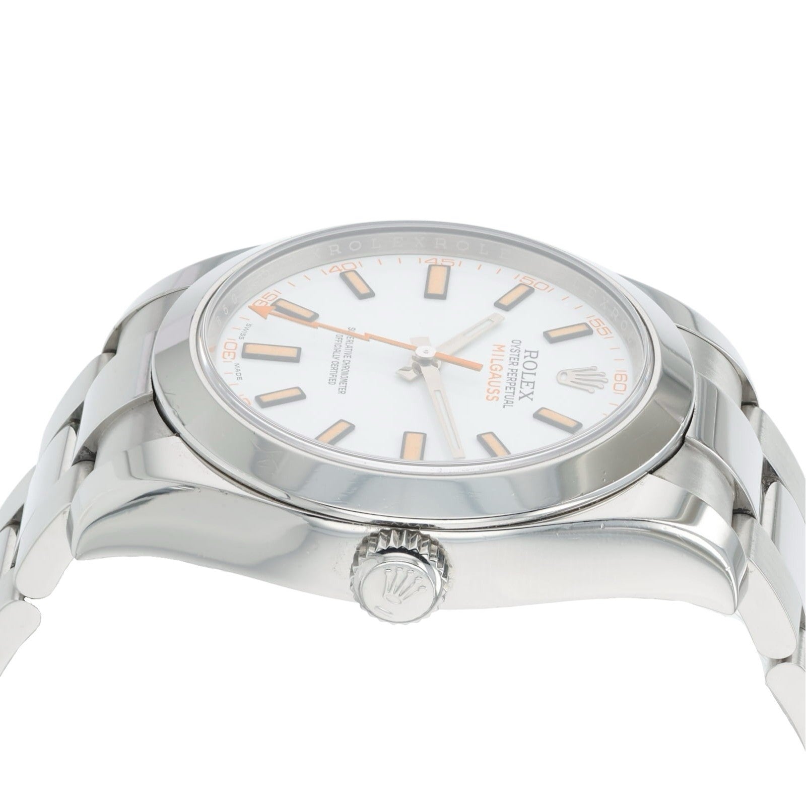 Rolex Milgauss White Dial Stainless Steel 40mm Automatic Men’s Watch 116400