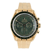 Omega Speedmaster 18k Yellow Gold Green Dial 42mm Manual 310.60.42.50.10.001