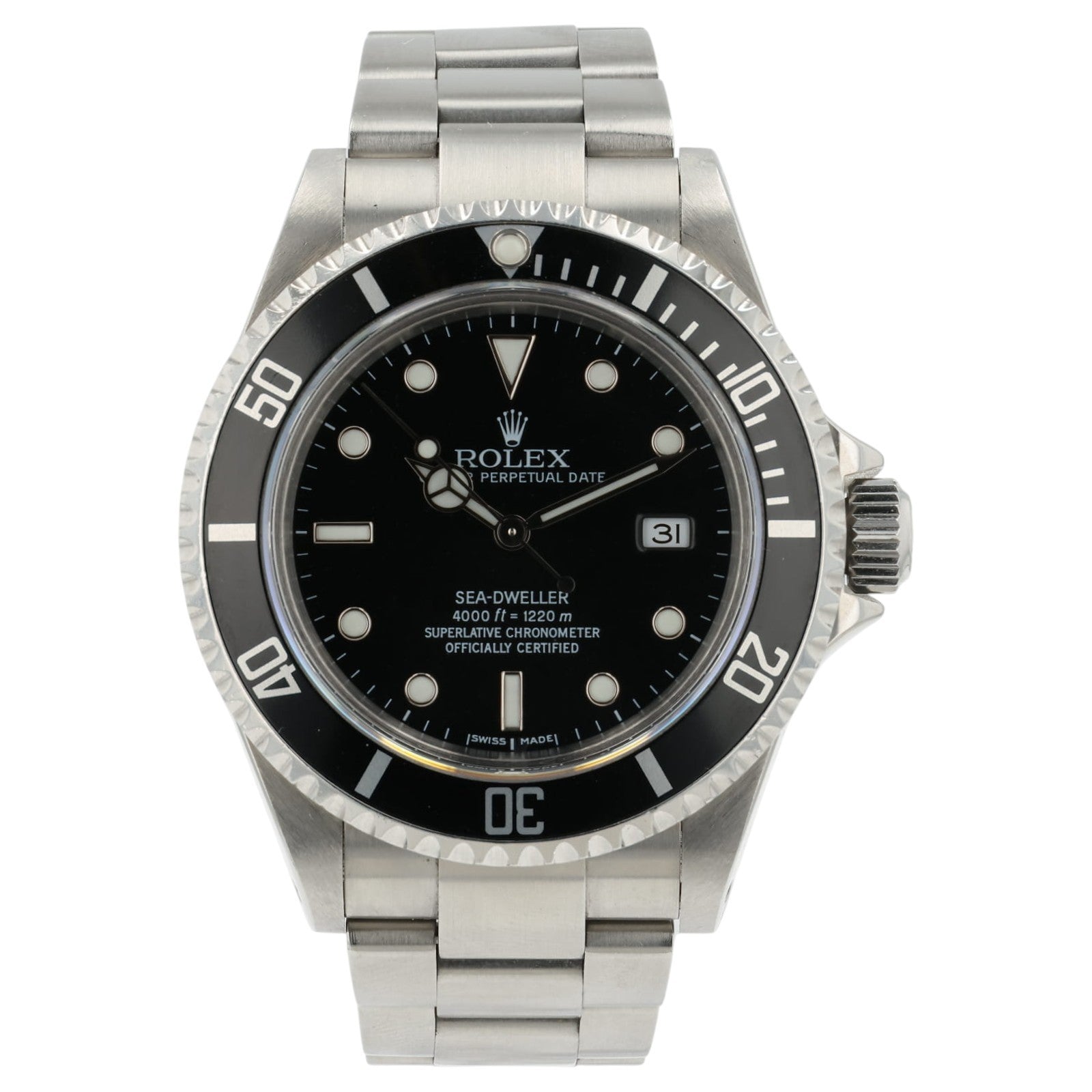 Rolex Sea-Dweller Black Dial Stainless Steel 40mm Automatic Mens Watch 16600