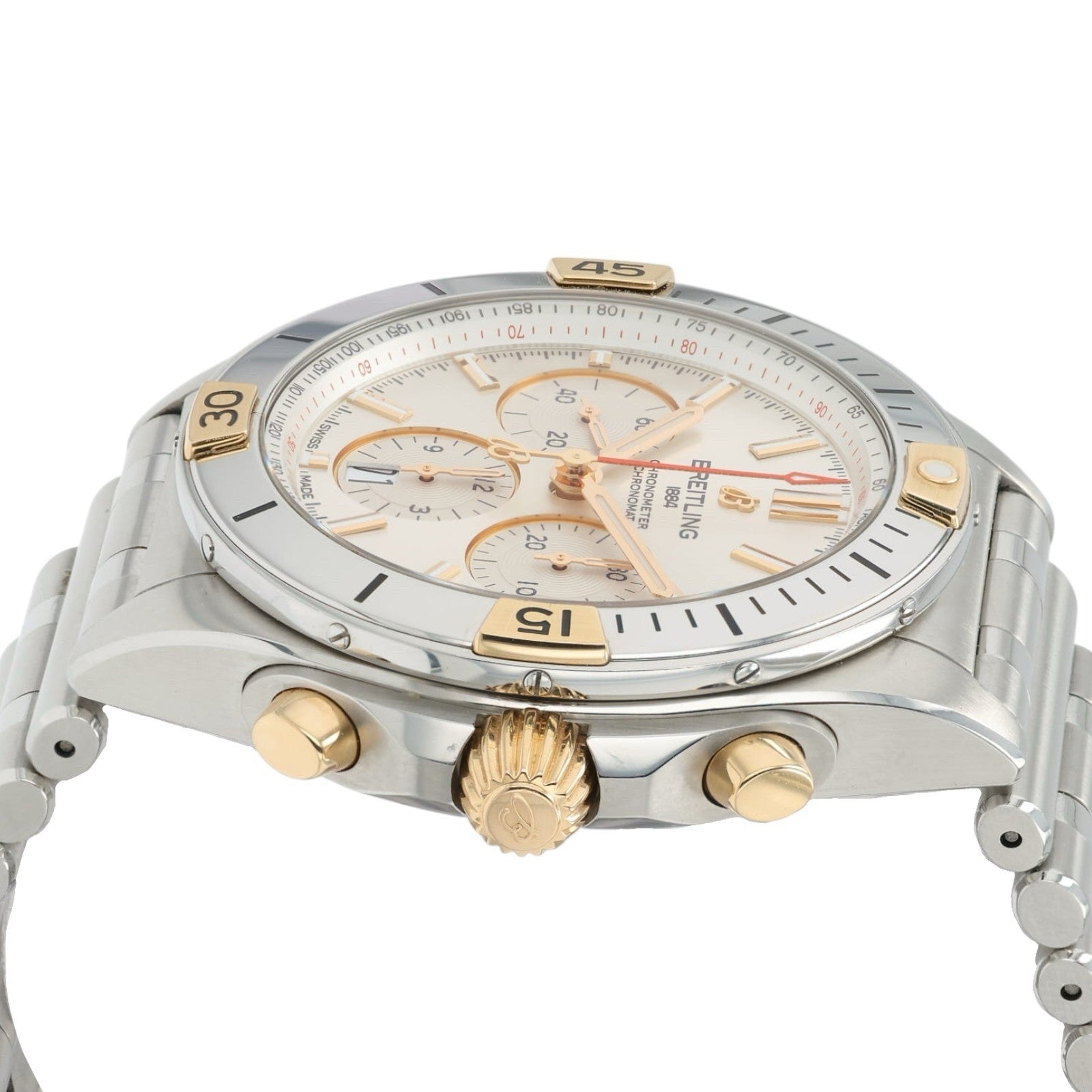 Breitling Chronometer Silver Dial Gold & Steel 42mm Automatic Men’s Watch IB0134