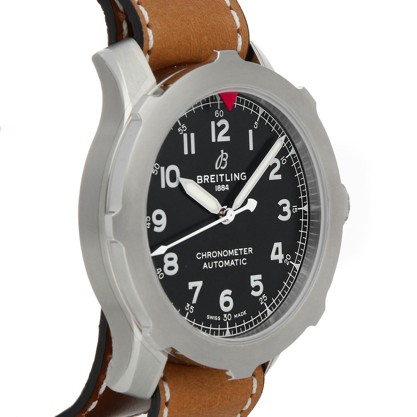 Breitling Aviator Super 8 B20 Steel Auto 46mm Strap Watch AB2040101B1X1