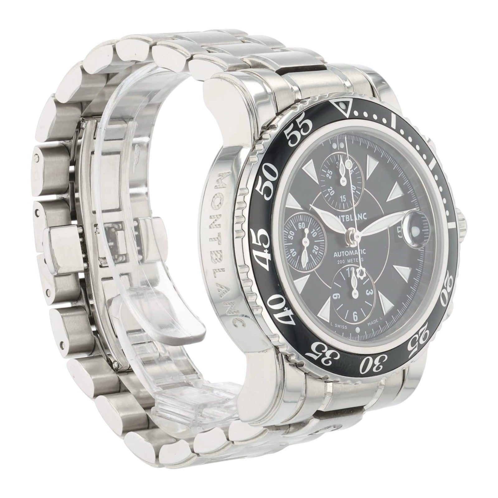 Montblanc Sport Stainless Steel Black Dial 41mm Automatic Movement Mens 7034