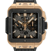 Hublot Square Big Bang Skeleton Dial 18k Rose Gold 42mm Automatic 821.OM.0180.RX