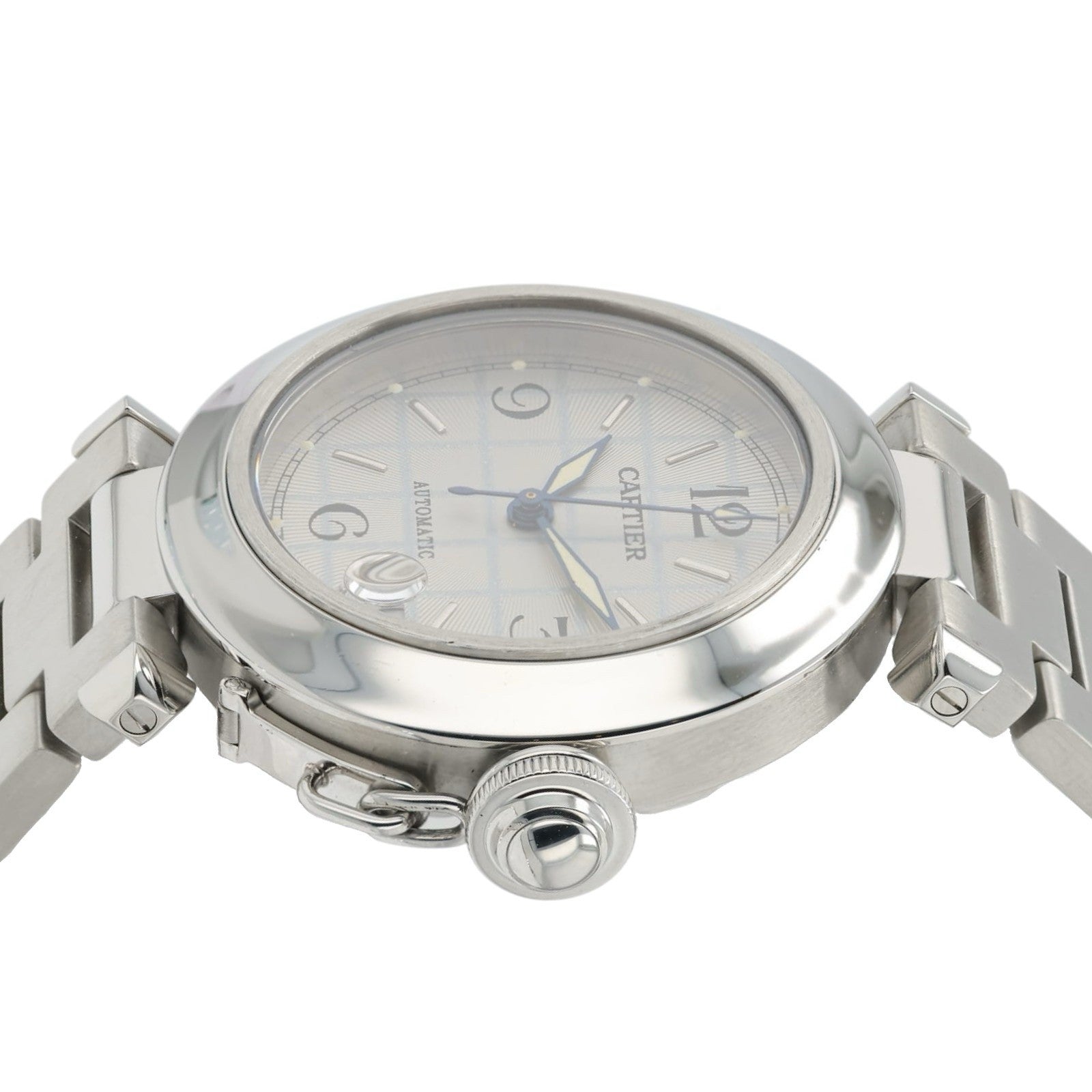 Cartier Pasha Gray Dial Stainless Steel 35mm Automatic Movement Mens Watch 2324