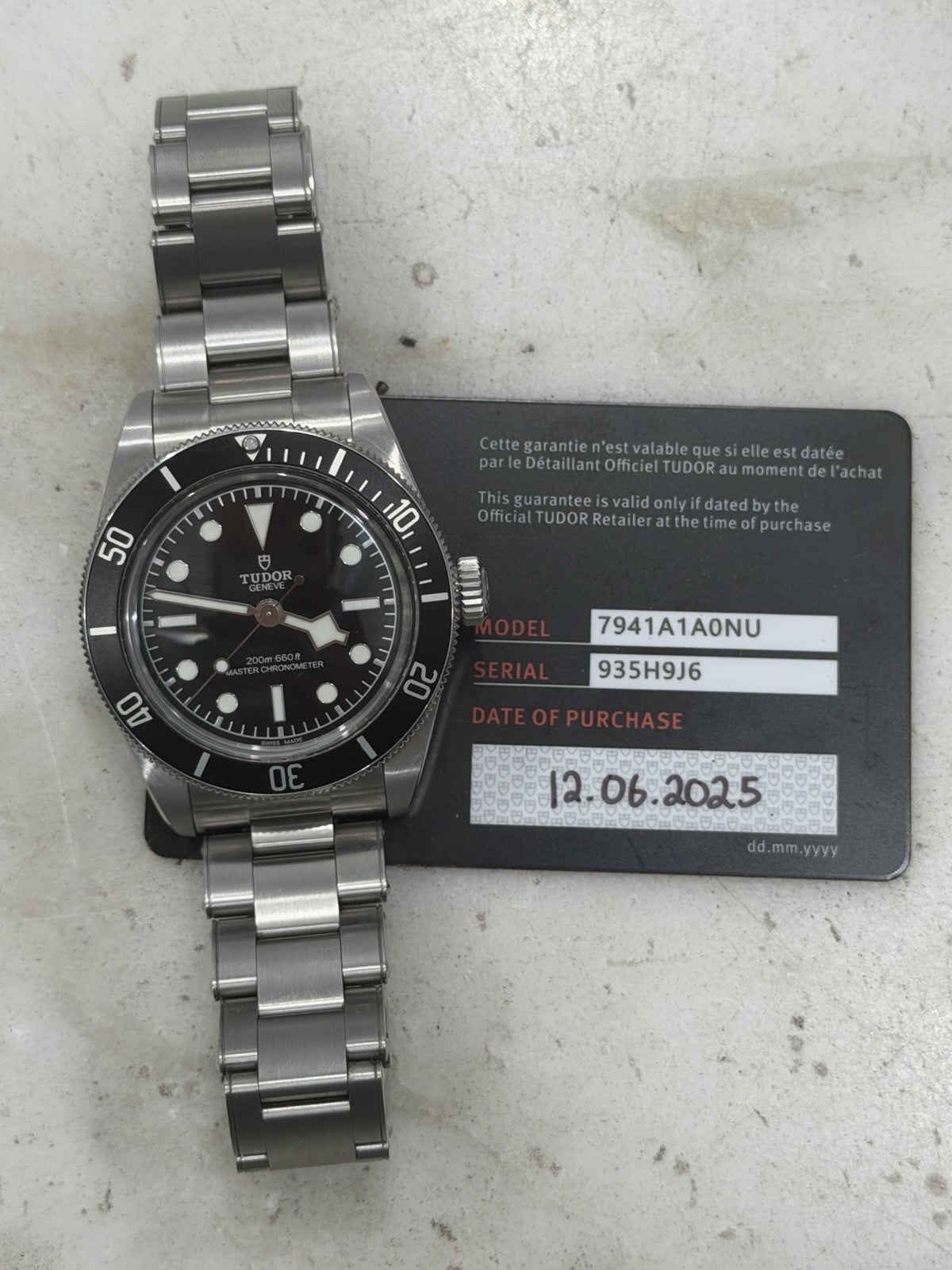 2025 Tudor Black Bay Steel Black 41mm Automatic Men's Watch 7941A1A0NU