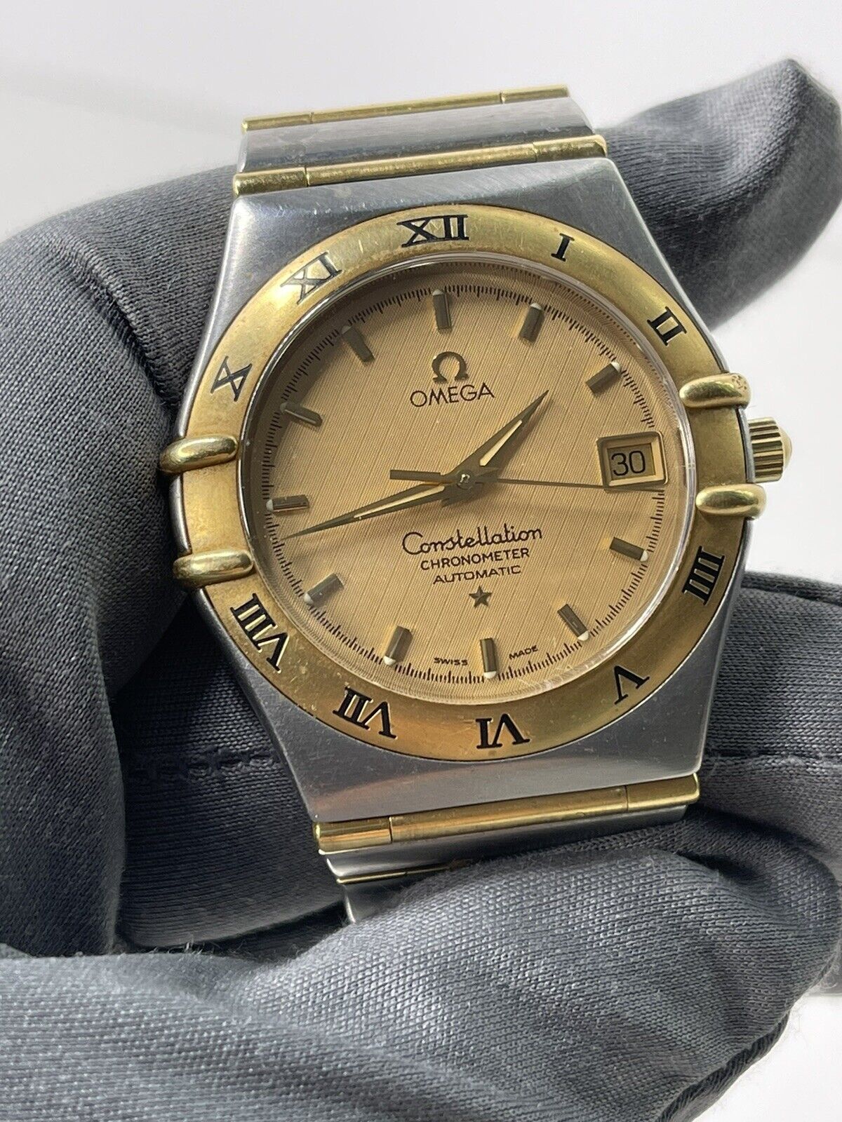 Omega 1202.10 Constellation Combination Automatic Winding Two Tone Watch