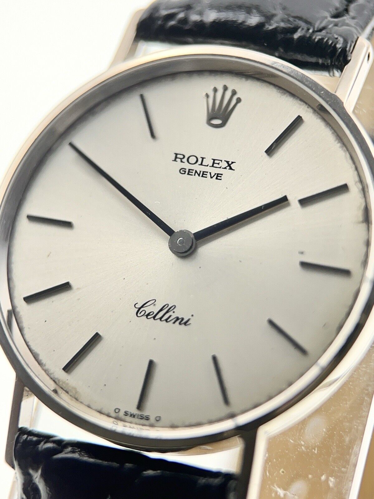 Rolex Cellini 18k White Gold 31mm Silver Dial Manual Wind Men’s Watch 3833