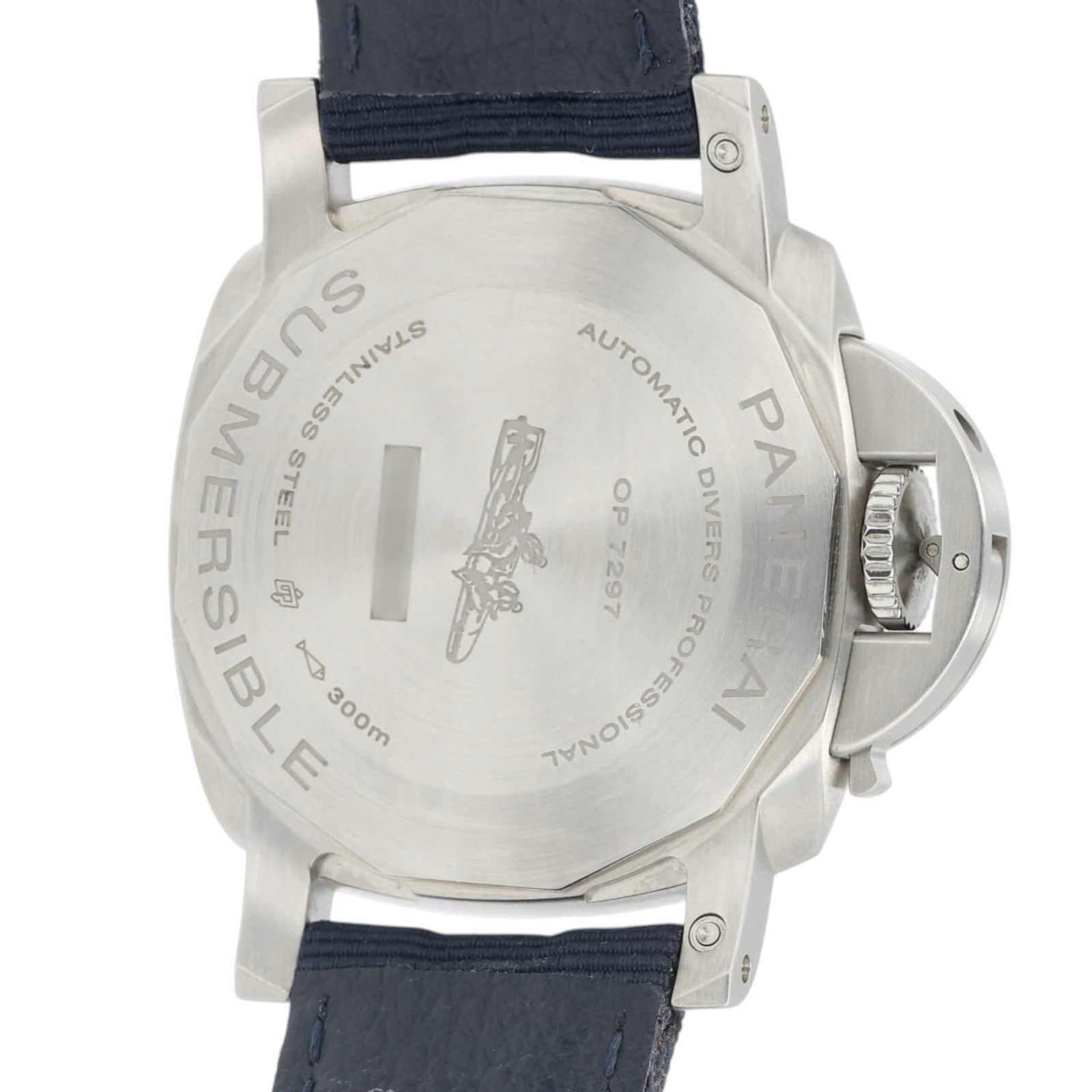 Panerai Submersible Azzuro Black Dial Steel 42mm Automatic Mens Watch PAM01209